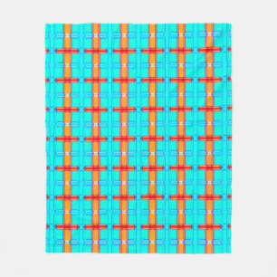abstracte achtergrond meerkleurig gingham-patroo fleece deken