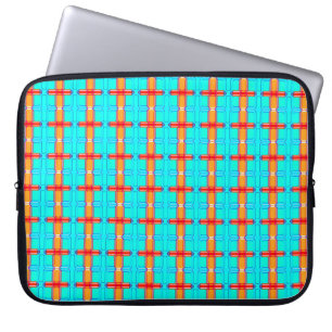 abstracte achtergrond   meerkleurig gingham-patroo laptop sleeve