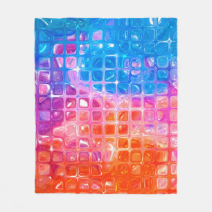 abstracte achtergrond.meerkleurig mozaïek fleece deken