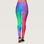 Abstracte achtergrond Meerkleurige Waterverf Leggings (Achterkant)