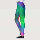 Abstracte achtergrond Meerkleurige Waterverf Leggings (Links)
