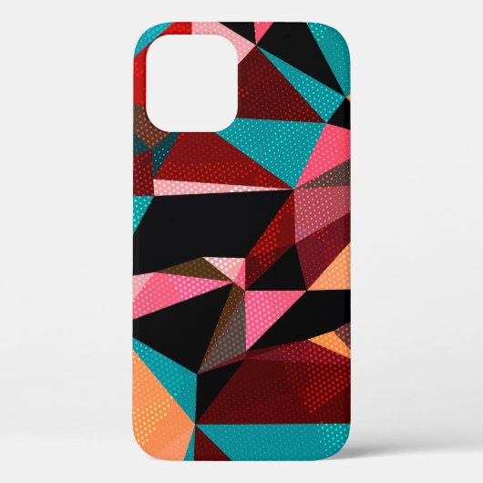 Abstracte achtergrond met driehoeken en kleurrijke Case-Mate iPhone case (Achterkant)