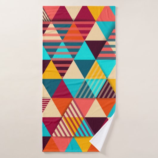 Abstracte achtergrond met driehoekvormen. Modern g Badhanddoek (Badhanddoek)