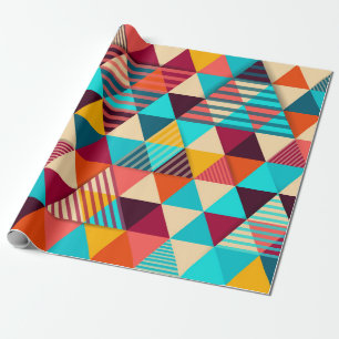 Abstracte achtergrond met driehoekvormen. Modern g Cadeaupapier
