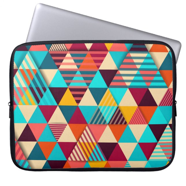 Abstracte achtergrond met driehoekvormen. Modern g Laptop Sleeve (Voorkant)
