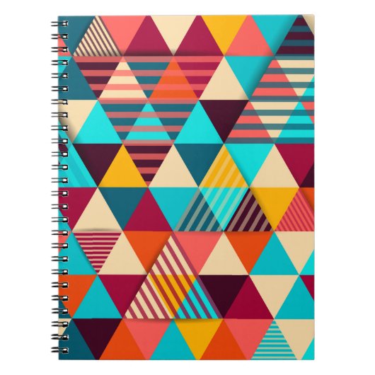 Abstracte achtergrond met driehoekvormen. Modern g Notitieboek (Voorkant)