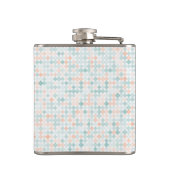 Abstracte achtergrond met gemengde kleine vlekken heupfles (Achterkant)