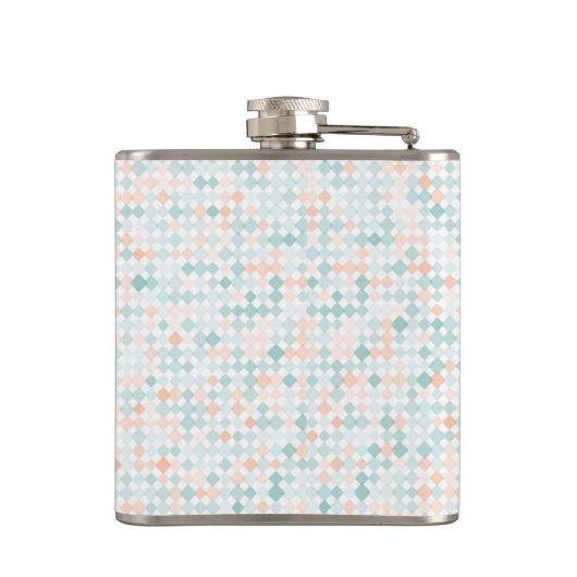 Abstracte achtergrond met gemengde kleine vlekken heupfles (Achterkant)