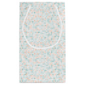 Abstracte achtergrond met gemengde kleine vlekken klein cadeauzakje (Achterkant)