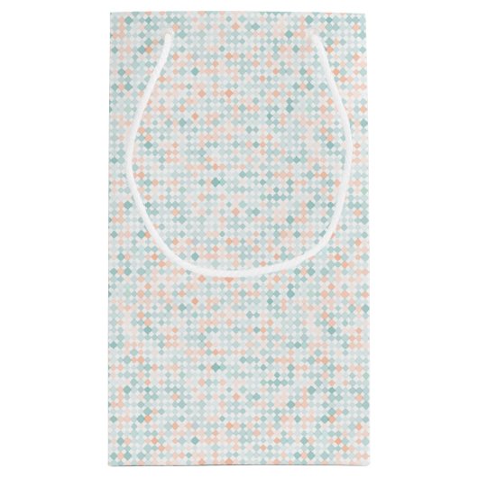 Abstracte achtergrond met gemengde kleine vlekken klein cadeauzakje (Achterkant)