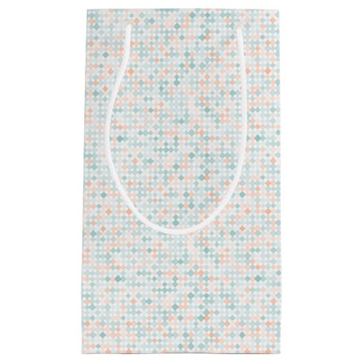 Abstracte achtergrond met gemengde kleine vlekken klein cadeauzakje (Voorkant)