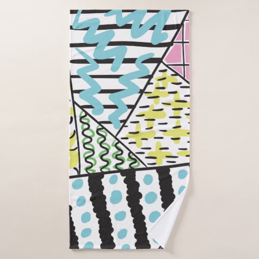 Abstracte achtergrond met handtekening 3 badhanddoek (Badhanddoek)