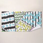 Abstracte achtergrond met handtekening 3 badhanddoek (Badhanddoek)