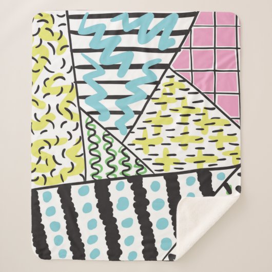 Abstracte achtergrond met handtekening 3 sherpa deken (Voorkant)