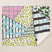 Abstracte achtergrond met handtekening 3 sherpa deken (Voorkant (horizontaal))
