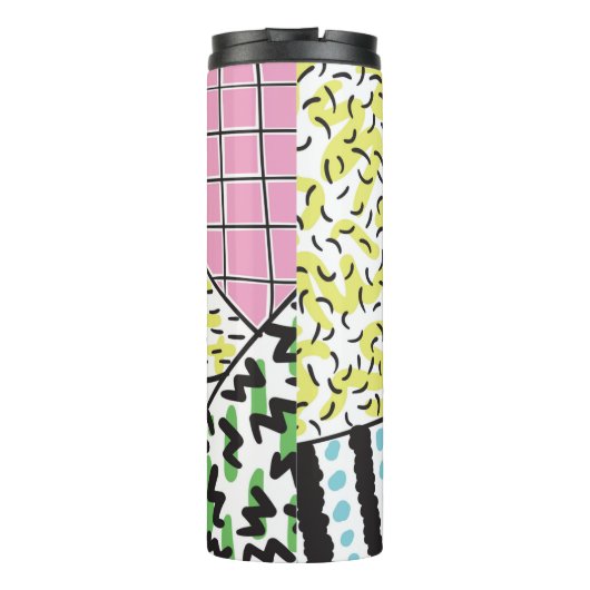 Abstracte achtergrond met handtekening 3 thermosbeker (Achterkant)