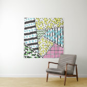 Abstracte achtergrond met handtekening 3 wandkleed (In Situ (horizontaal))