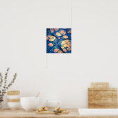 Abstracte achtergrond met hoogenergetisch wormgat  poster (Keuken)