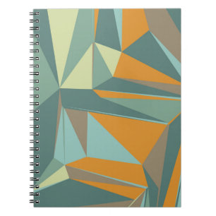 Abstracte achtergrond met kleurrijke driehoekige o notitieboek