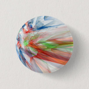 Abstracte achtergrond met kleurrijke kristallen ronde button 3,2 cm