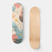 Abstracte achtergrond met lineaire patronen persoonlijk skateboard (Voorkant)