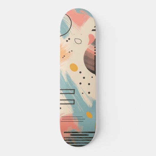 Abstracte achtergrond met lineaire patronen persoonlijk skateboard (Voorkant)