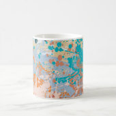 Abstracte  achtergrond met meerkleurige pai koffiemok (Center)