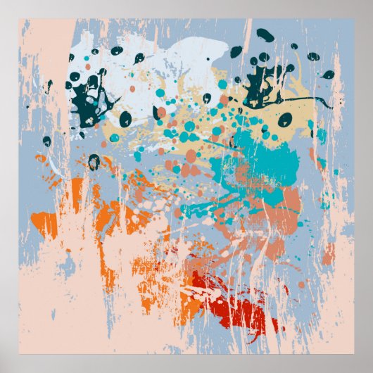 Abstracte achtergrond met meerkleurige pai poster (Voorkant)