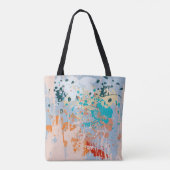 Abstracte  achtergrond met meerkleurige pai tote bag (Achterkant)
