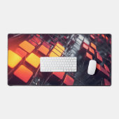 abstracte achtergrond met vierkanten bureaumat (Keyboard & Muis)