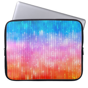 Abstracte achtergrond. multicolored glanzende acht laptop sleeve