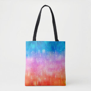 Abstracte achtergrond. multicolored glanzende acht tote bag