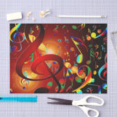 Abstracte achtergrond muziek tissuepapier (Craft)