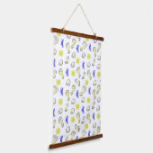 Abstracte achtergrond, naadloos patroon hangend wandkleed (Gebogen)