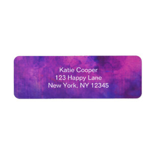 Abstracte achtergrond Paarse en roze Waterverf Etiket