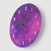Abstracte achtergrond Paarse en roze Waterverf Grote Klok (Hoek)