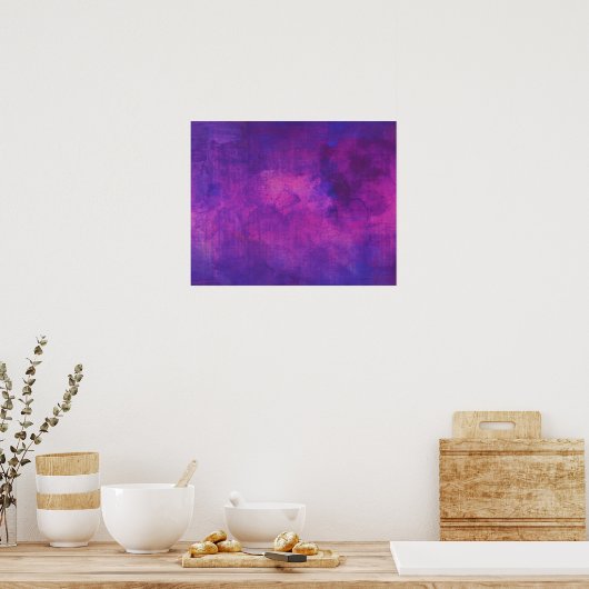 Abstracte achtergrond Paarse en roze Waterverf Poster (Keuken)