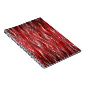 abstracte achtergrond: rode achtergrond met golven notitieboek (Rechterzijde)