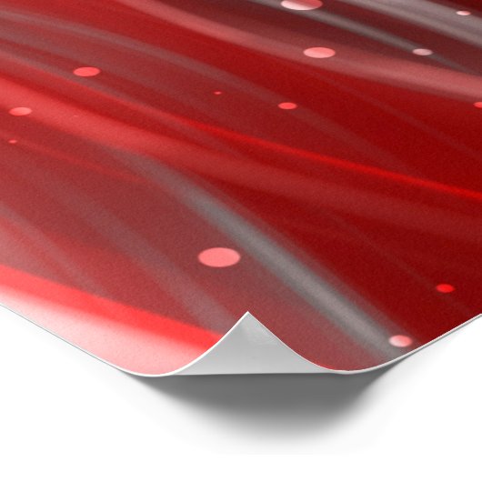 abstracte achtergrond: rode achtergrond met golven poster (Hoek)