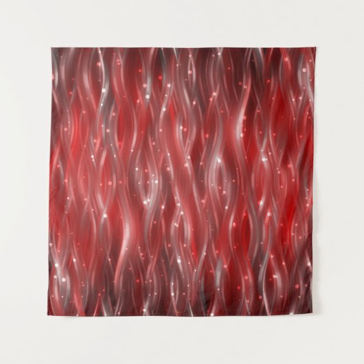 abstracte achtergrond: rode achtergrond met golven wandkleed (Voorkant)