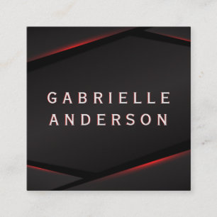 Abstracte achtergrond rode gloed vierkante visitekaartje