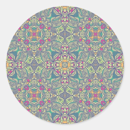 Abstracte  achtergrond ronde sticker (Voorkant)