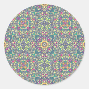 Abstracte achtergrond ronde sticker