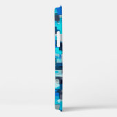 abstracte achtergrond van blauw en zwart vierkant Case-Mate iPhone case (Achterkant / Rechts)