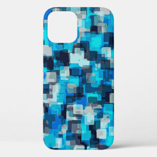 abstracte achtergrond van blauw en zwart vierkant Case-Mate iPhone case