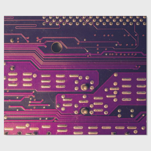 Abstracte achtergrond van elektronische schakeling cadeaupapier (Vlak)