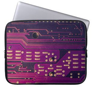 Abstracte achtergrond van elektronische schakeling laptop sleeve