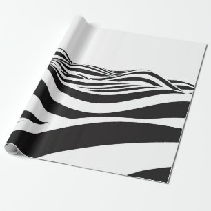 Abstracte achtergrond van golven. 3D optische illu Cadeaupapier