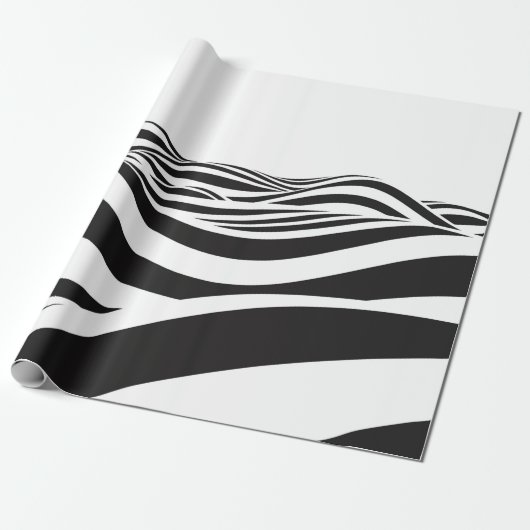 Abstracte achtergrond van golven. 3D optische illu Cadeaupapier (Uitgerold)