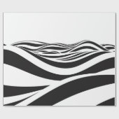 Abstracte achtergrond van golven. 3D optische illu Cadeaupapier (Vlak)